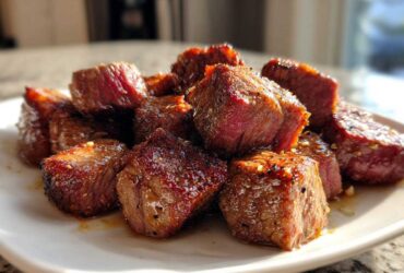 Air Fryer Garlic Steak Bites