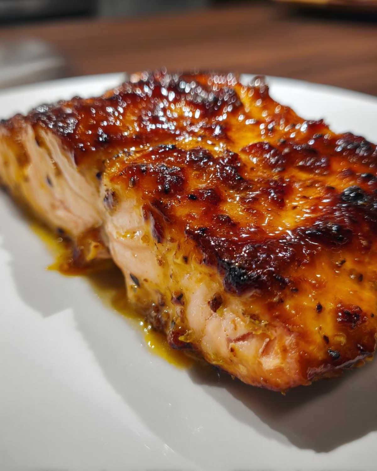 Air Fryer Honey Mustard Salmon - detail 2