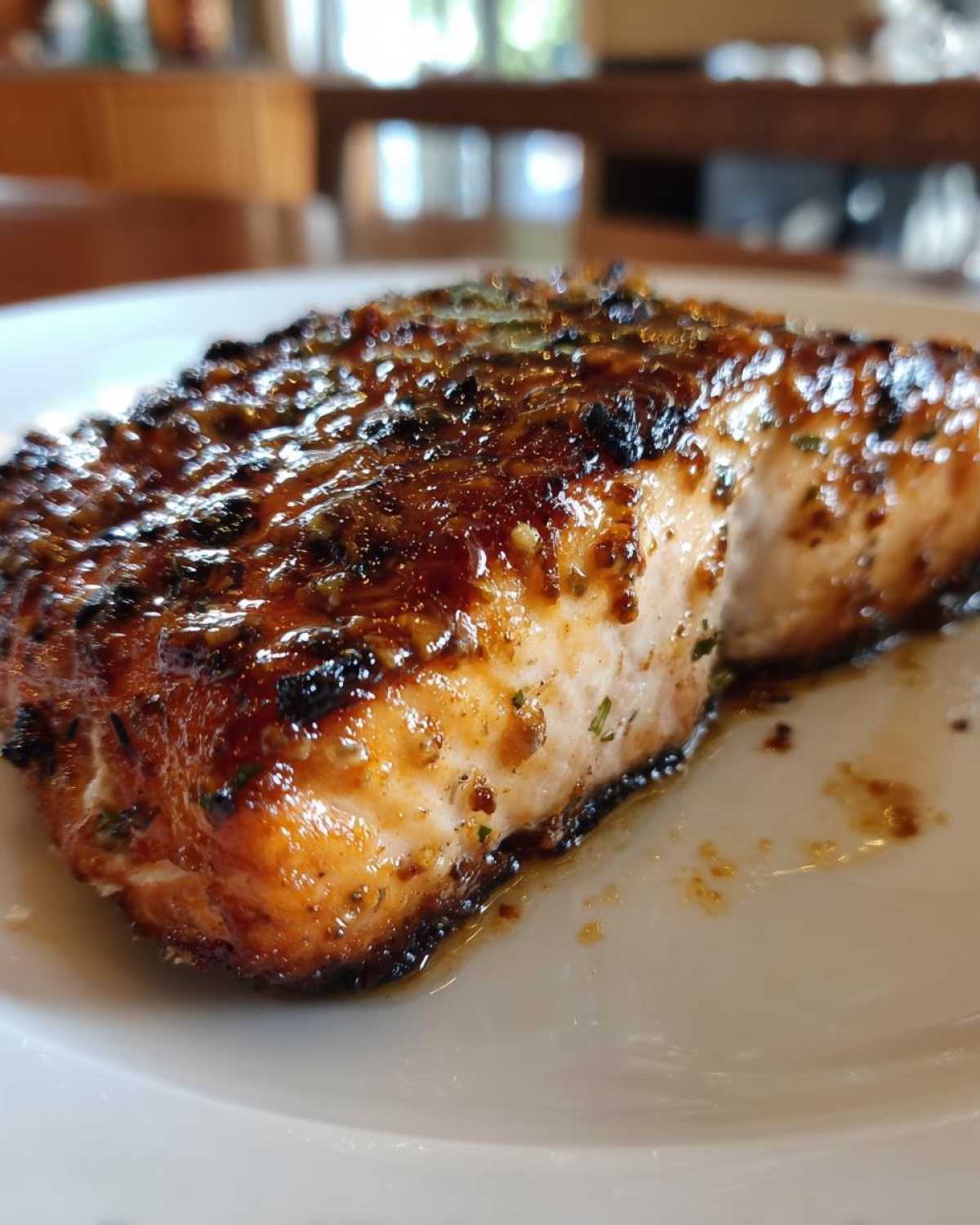 Air Fryer Honey Mustard Salmon - detail 3