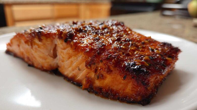 Air Fryer Honey Mustard Salmon