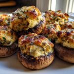 Air Fryer Stuffed Mushrooms