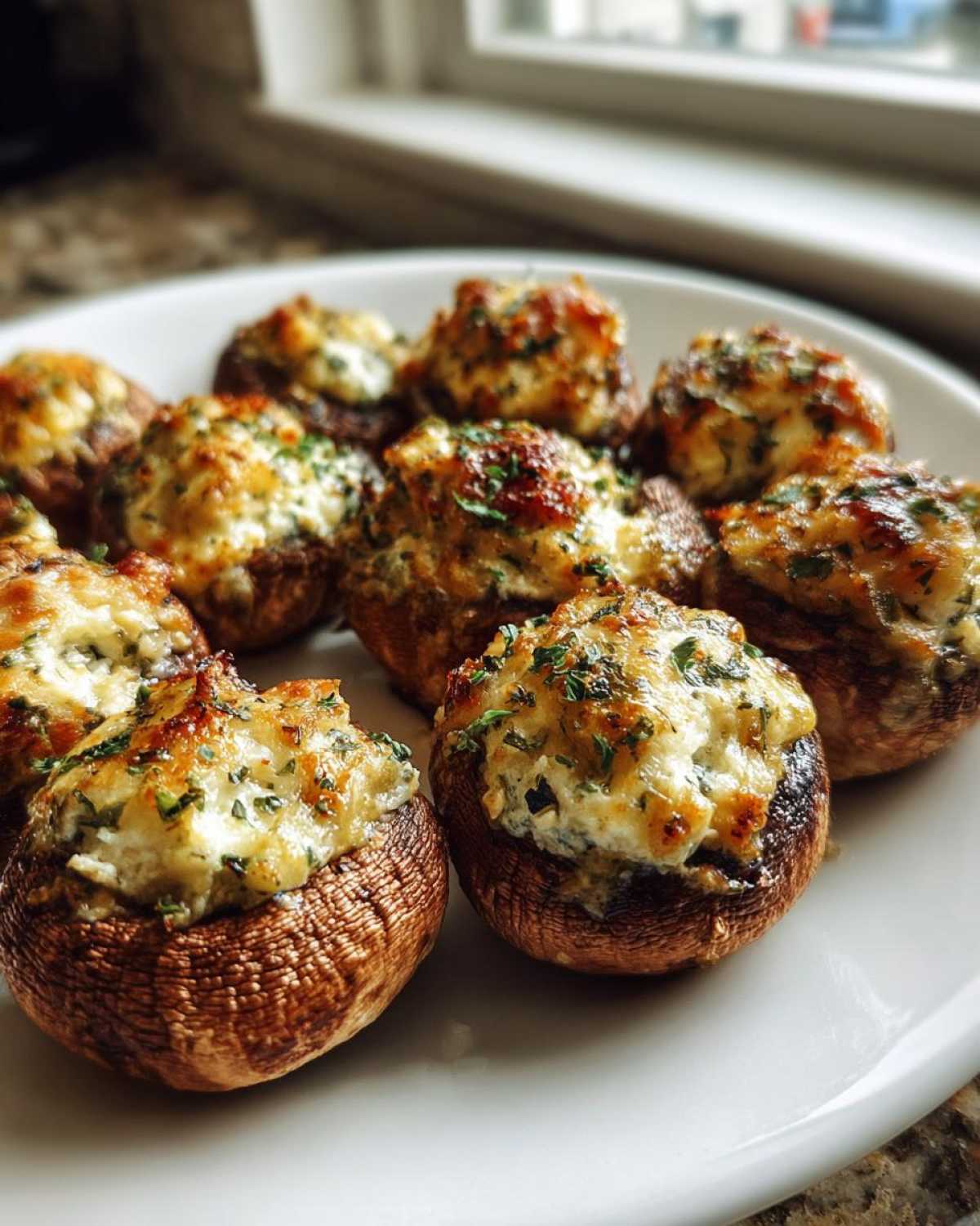 Air Fryer Stuffed Mushrooms - detail 2