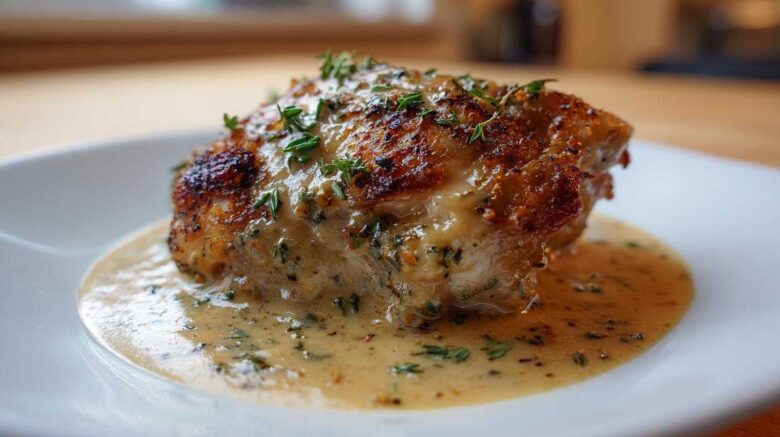 Baked Creamy Dijon Chicken Thighs