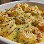 Baked Creamy Garlic Shrimp