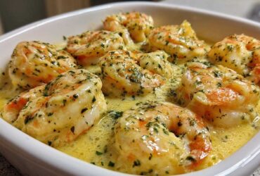 Baked Creamy Garlic Shrimp