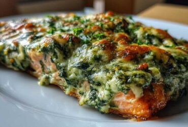 Baked Creamy Spinach Salmon