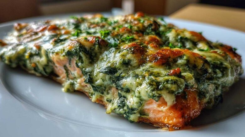 Baked Creamy Spinach Salmon