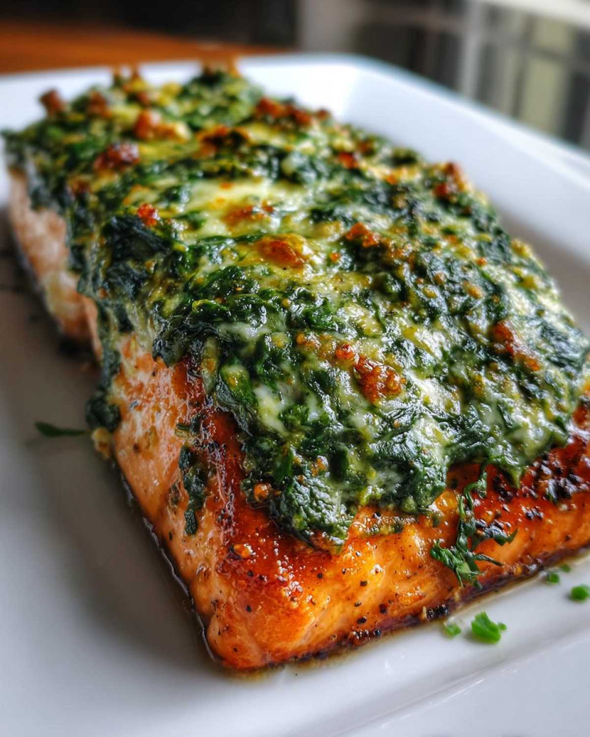 Baked Creamy Spinach Salmon - detail 2