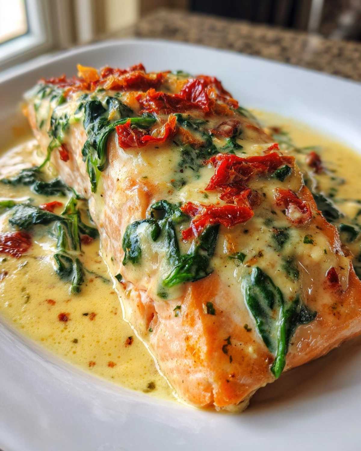 Baked Creamy Tuscan Salmon - detail 1