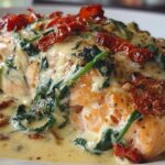 Baked Creamy Tuscan Salmon