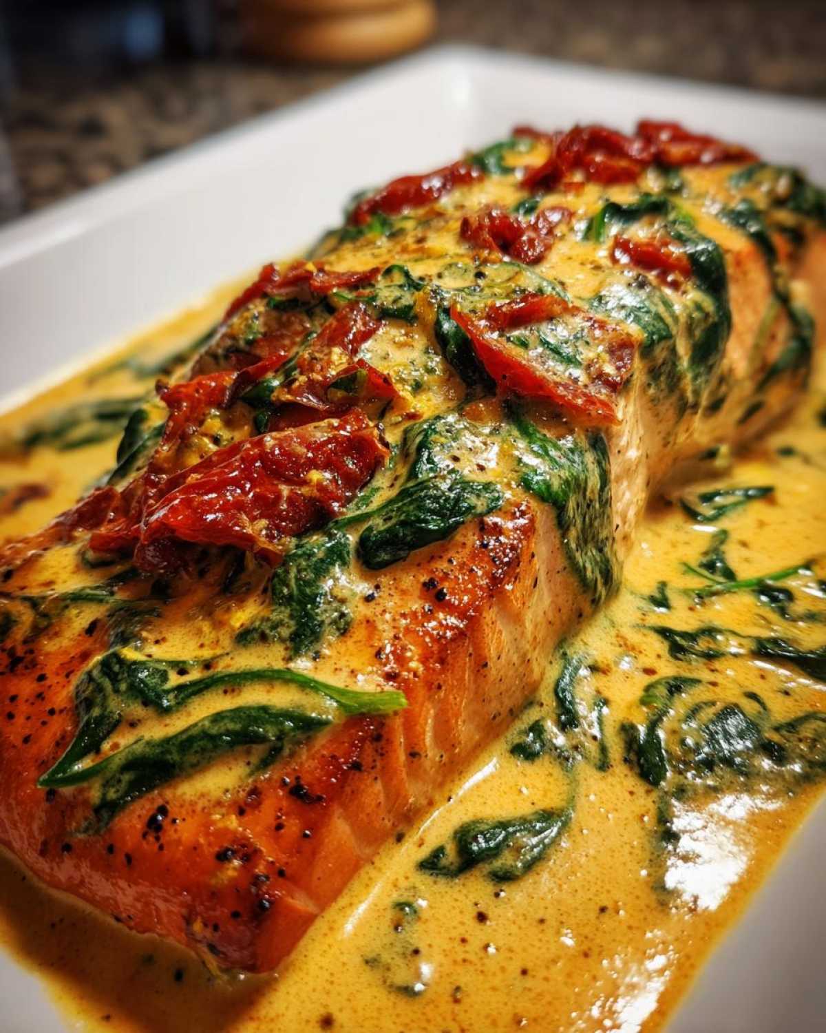 Baked Creamy Tuscan Salmon - detail 3