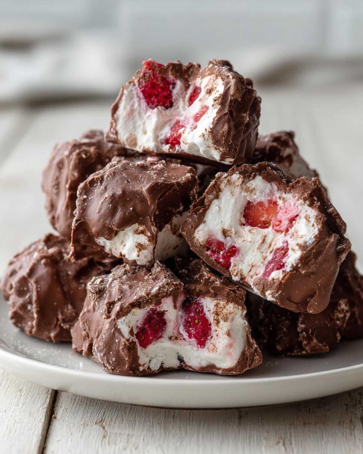 Chocolate Covered Strawberry Yogurt Clusters - detail 1