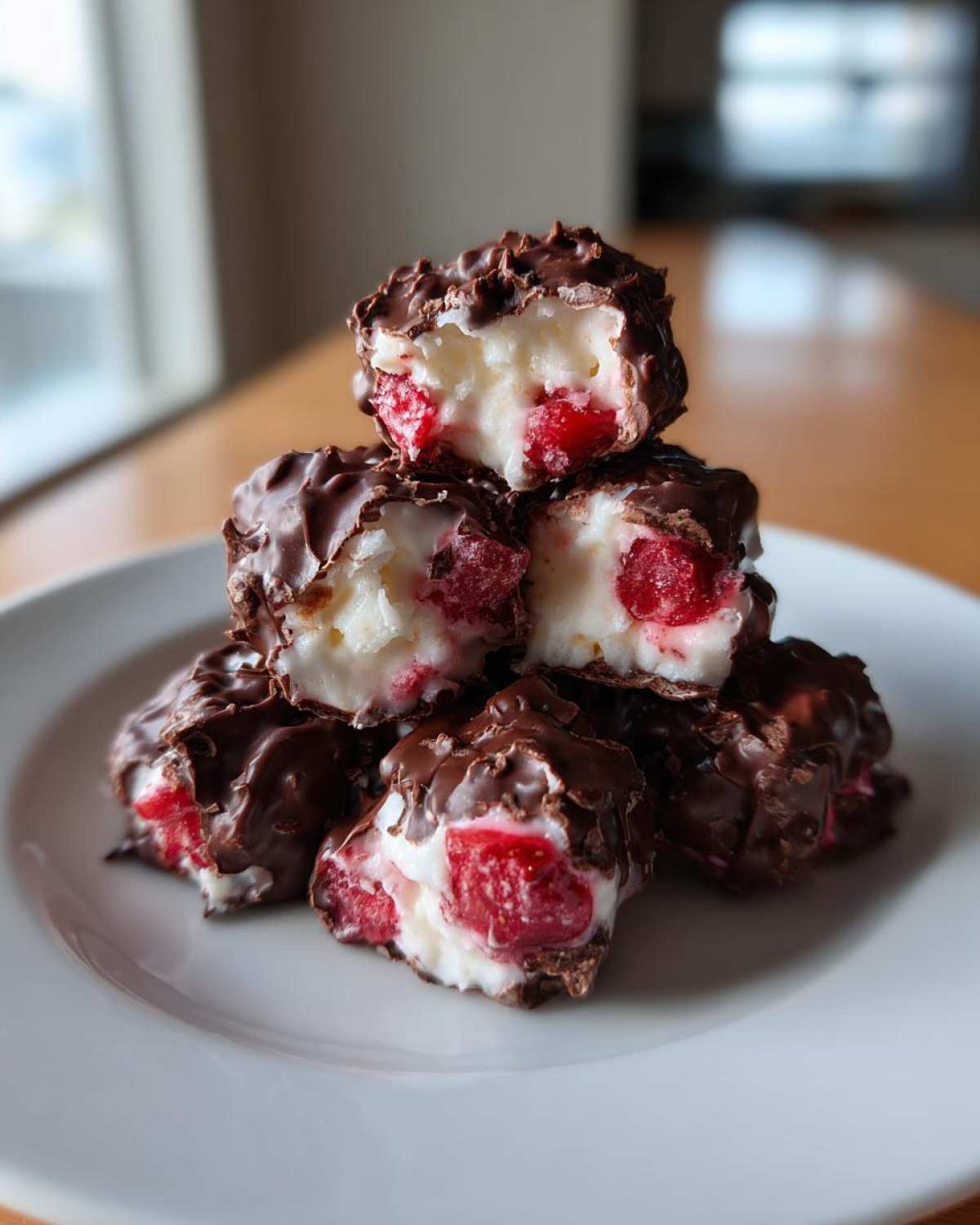 Chocolate Covered Strawberry Yogurt Clusters - detail 3