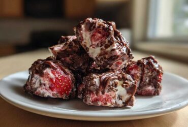 Chocolate Covered Strawberry Yogurt Clusters
