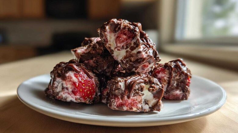 Chocolate Covered Strawberry Yogurt Clusters
