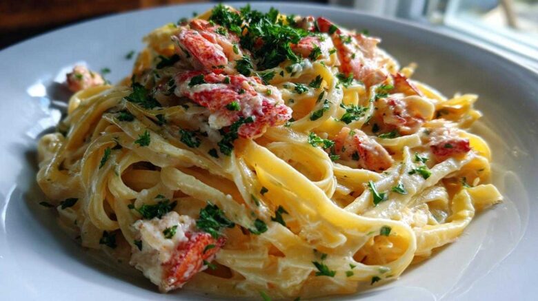 Creamy Garlic Butter Lobster Pasta