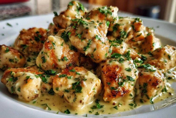 Creamy Garlic Chicken Bites