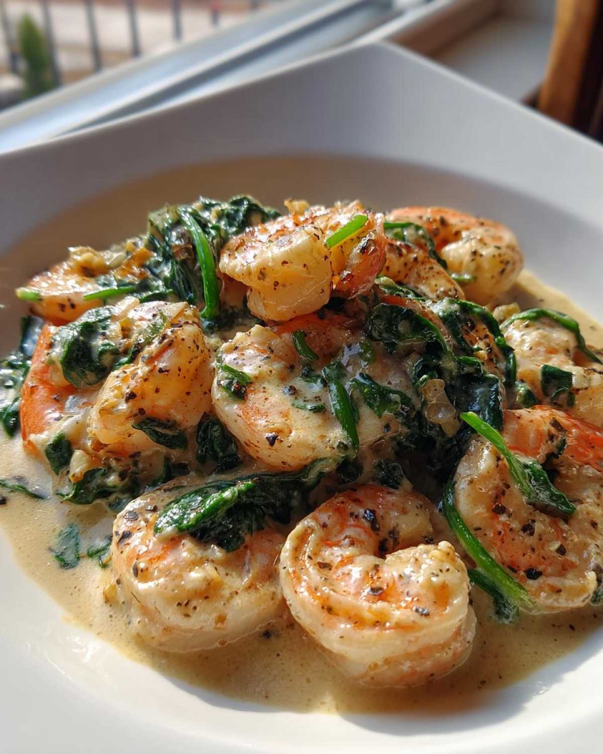 Creamy Garlic Spinach Shrimp - detail 1