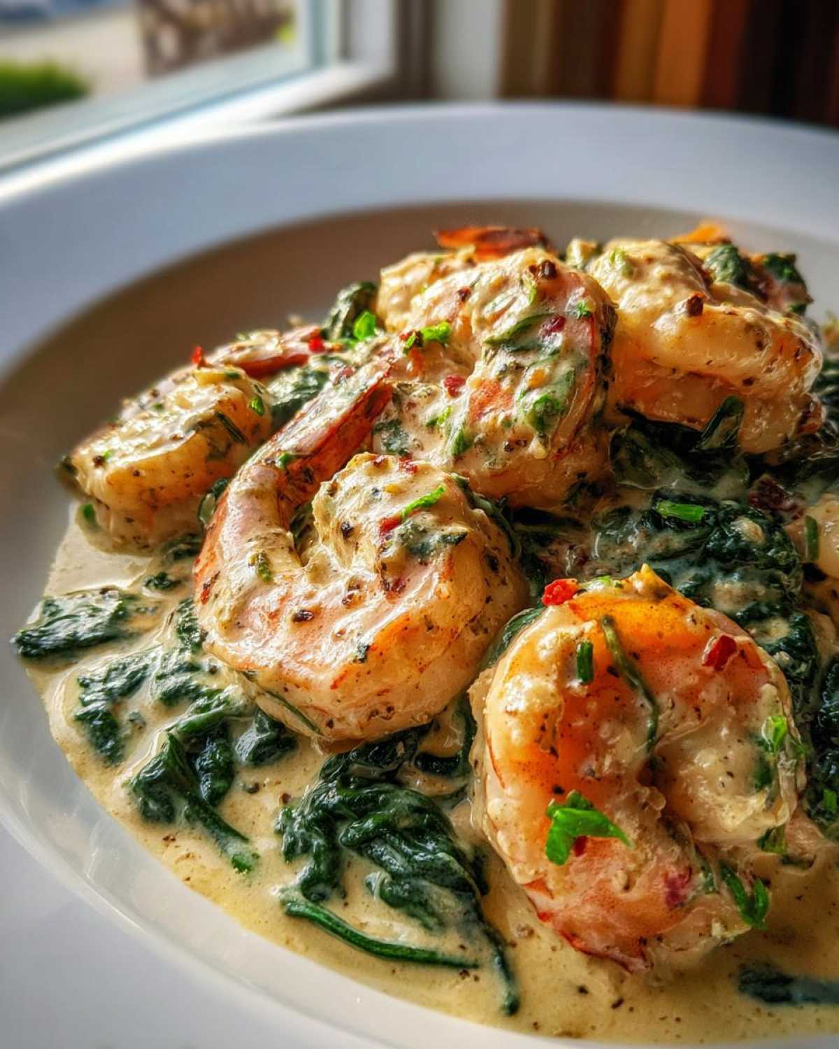 Creamy Garlic Spinach Shrimp - detail 3
