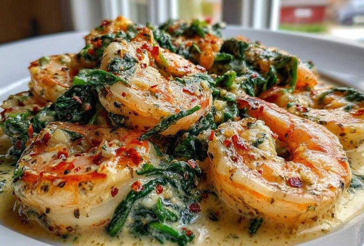Creamy Garlic Spinach Shrimp