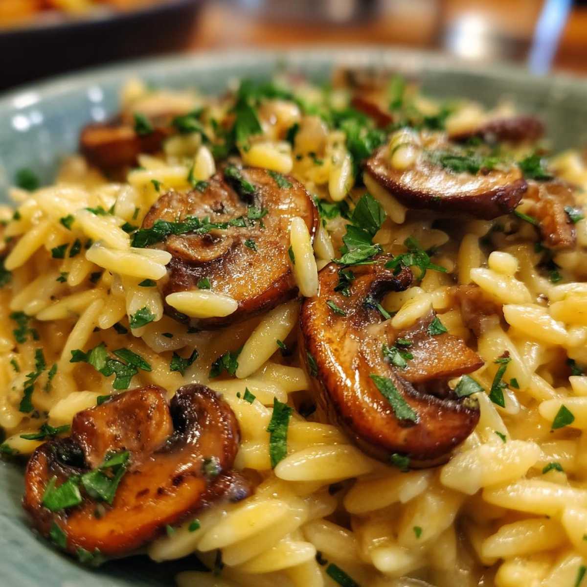 Creamy Mushroom Orzo - detail 1