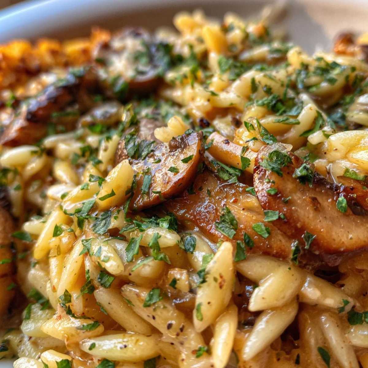 Creamy Mushroom Orzo - detail 4