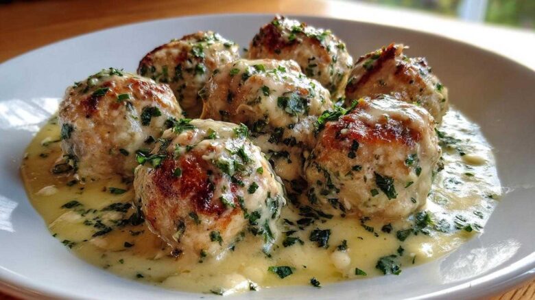 Creamy Parmesan Chicken Meatballs