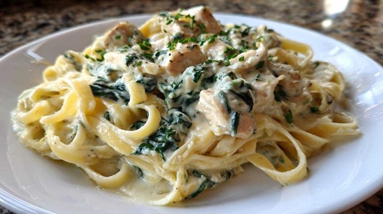 Creamy Spinach Chicken Pasta
