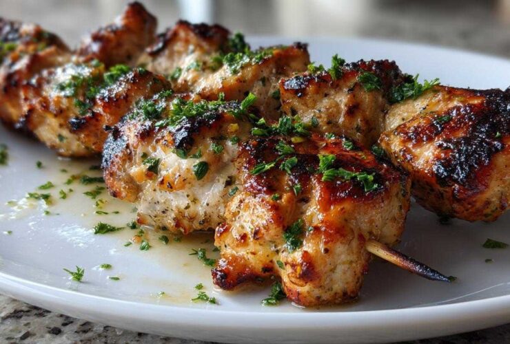 Garlic Butter Chicken Skewers
