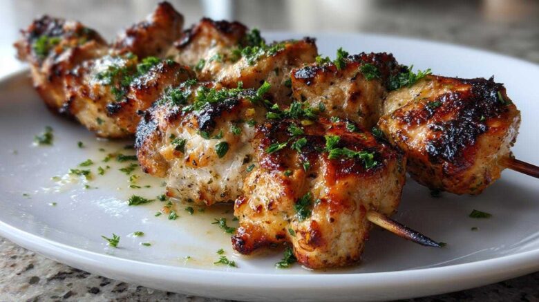 Garlic Butter Chicken Skewers