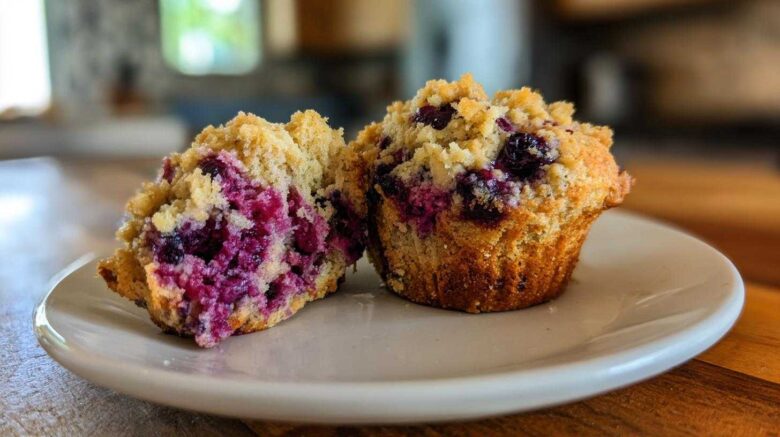 High Protein Blueberry Muffins