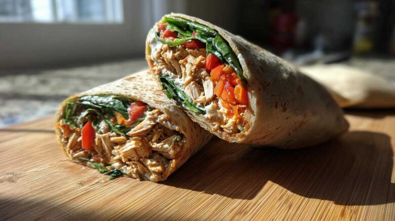 High Protein Chicken Wrap