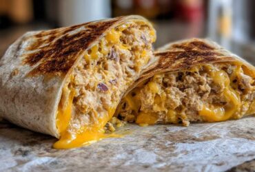 High Protein Tuna Melt Wrap