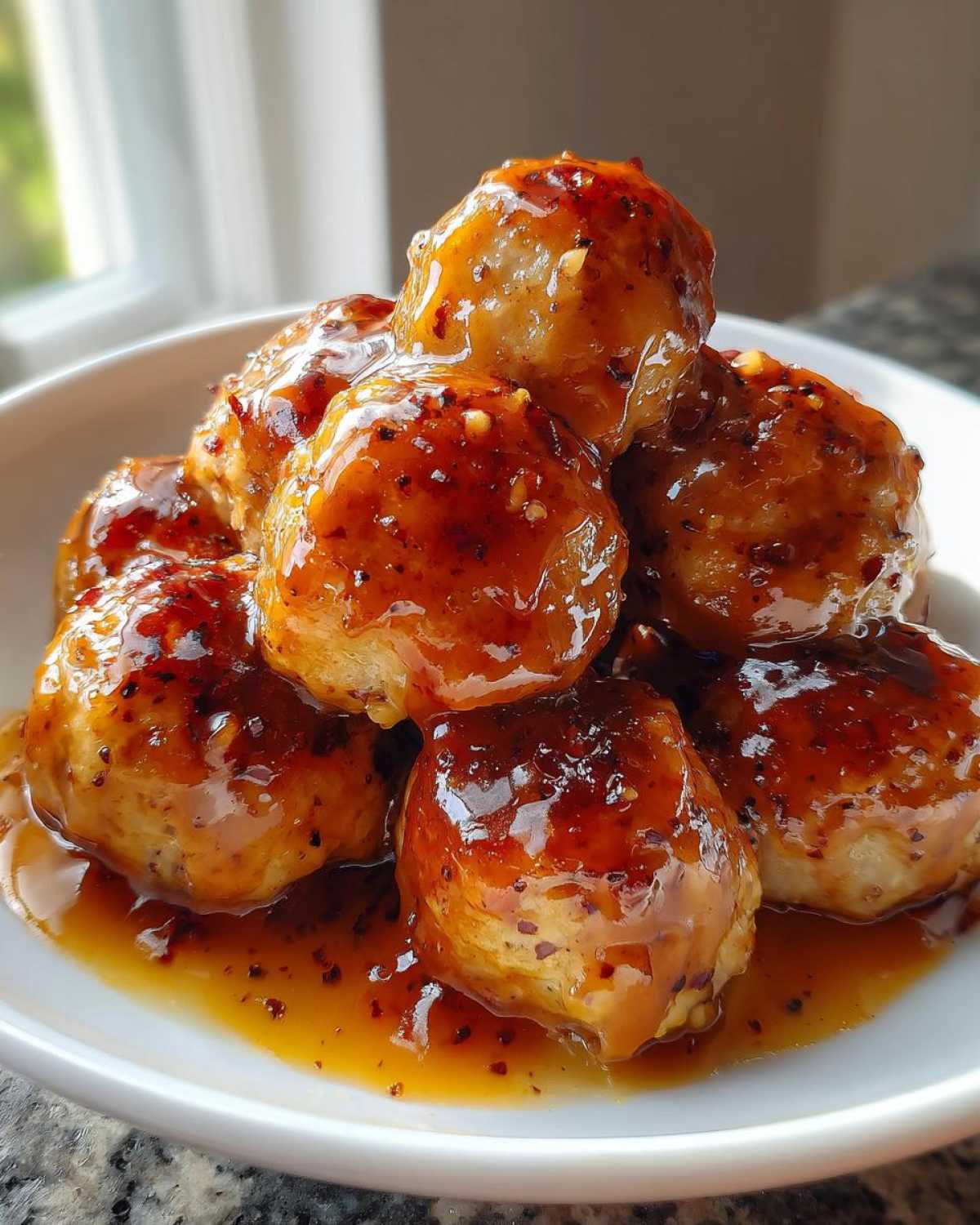 Honey Garlic Chicken Meatballs - detail 2