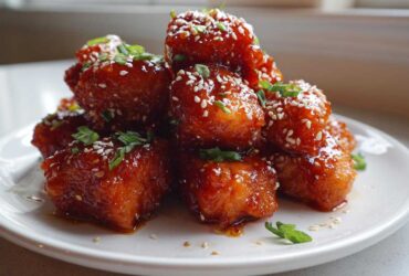 Honey Garlic Salmon Bites
