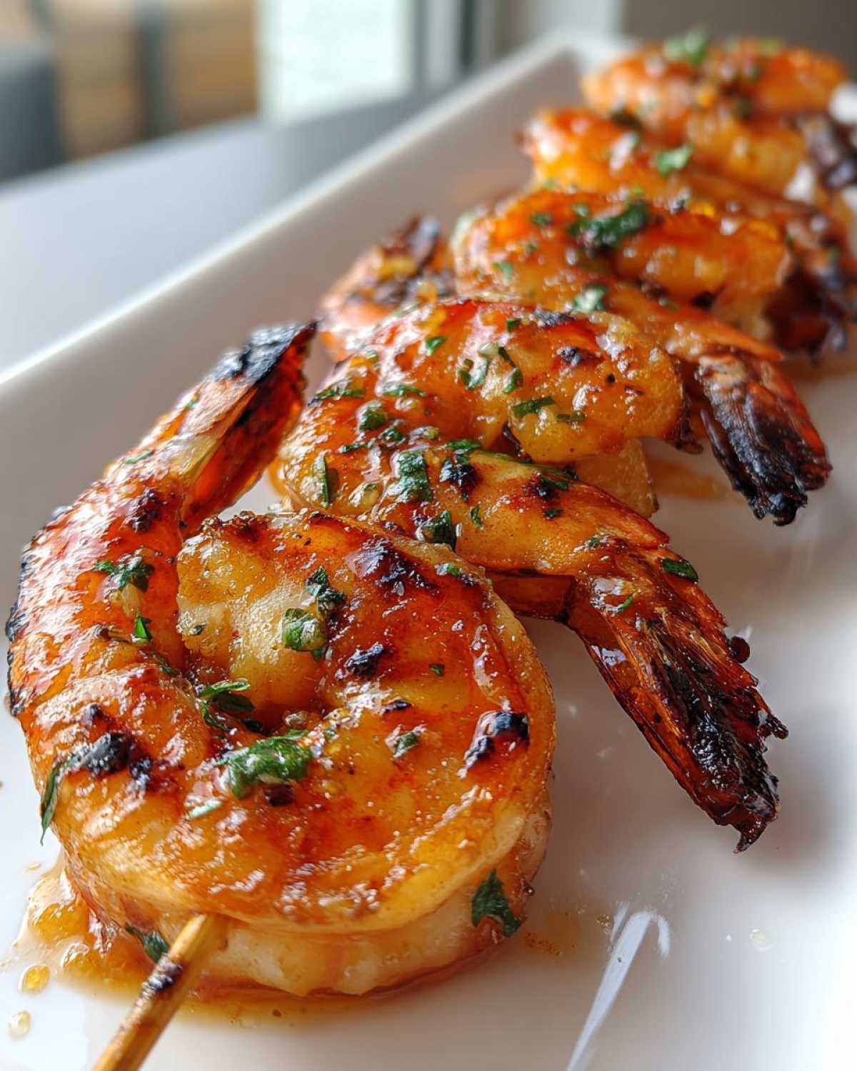Honey Garlic Shrimp Skewers - detail 3