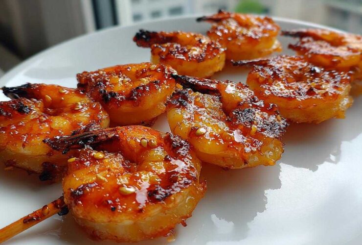 Honey Garlic Shrimp Skewers