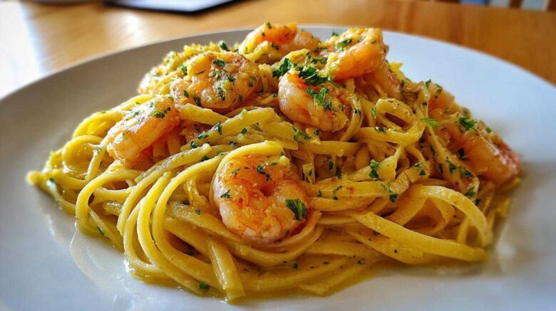 Lemon Garlic Shrimp Pasta