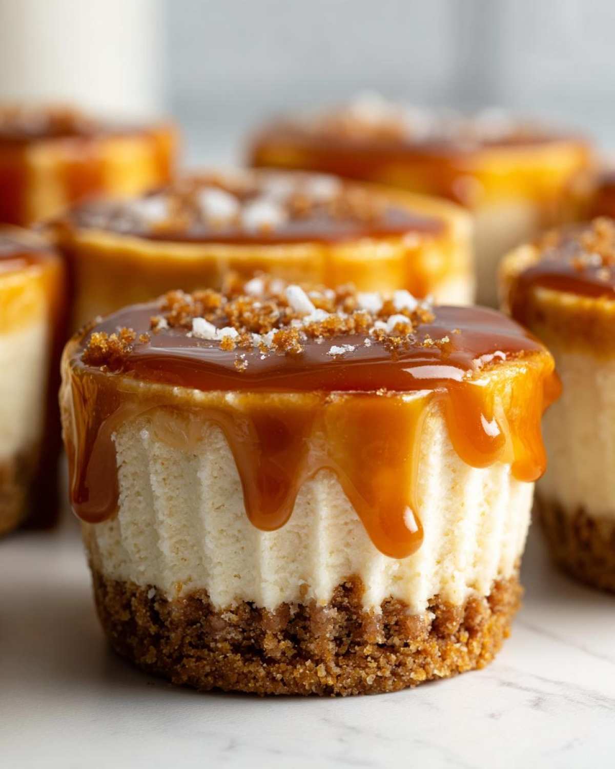No Bake Caramel Cheesecake Cups - detail 2