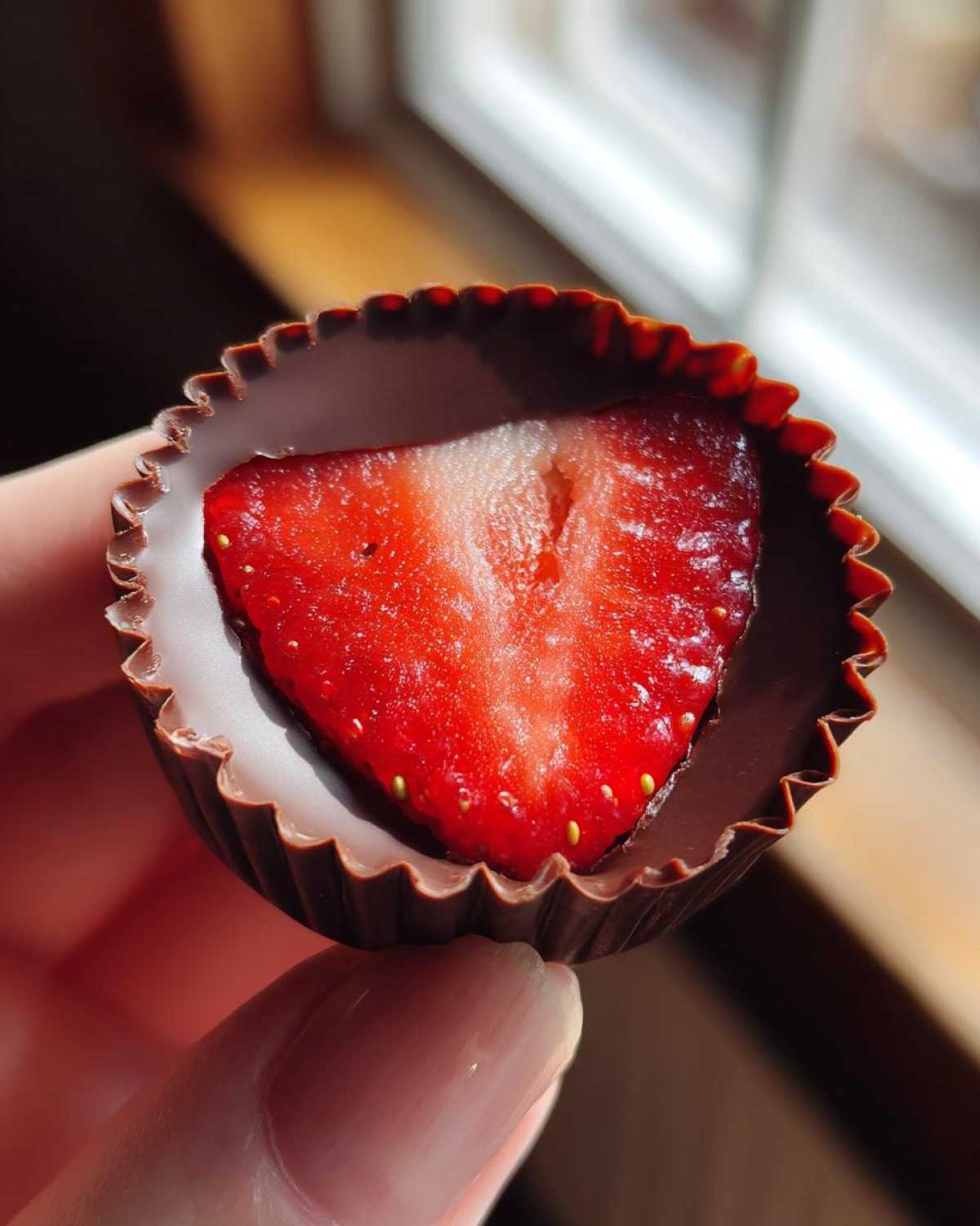 No Bake Chocolate Strawberry Cups - detail 1