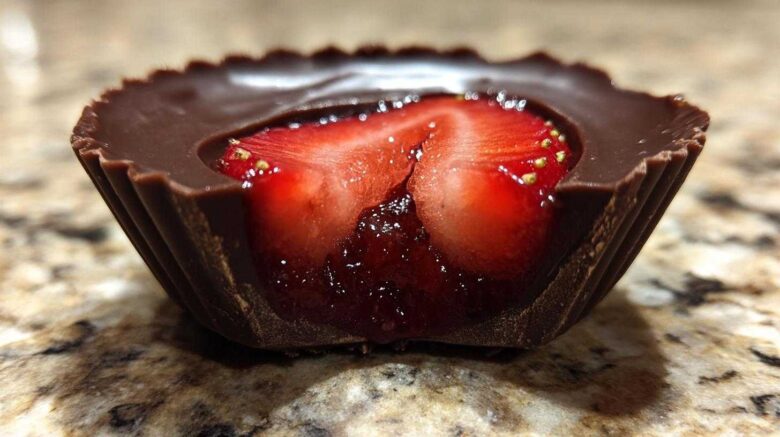 No Bake Chocolate Strawberry Cups