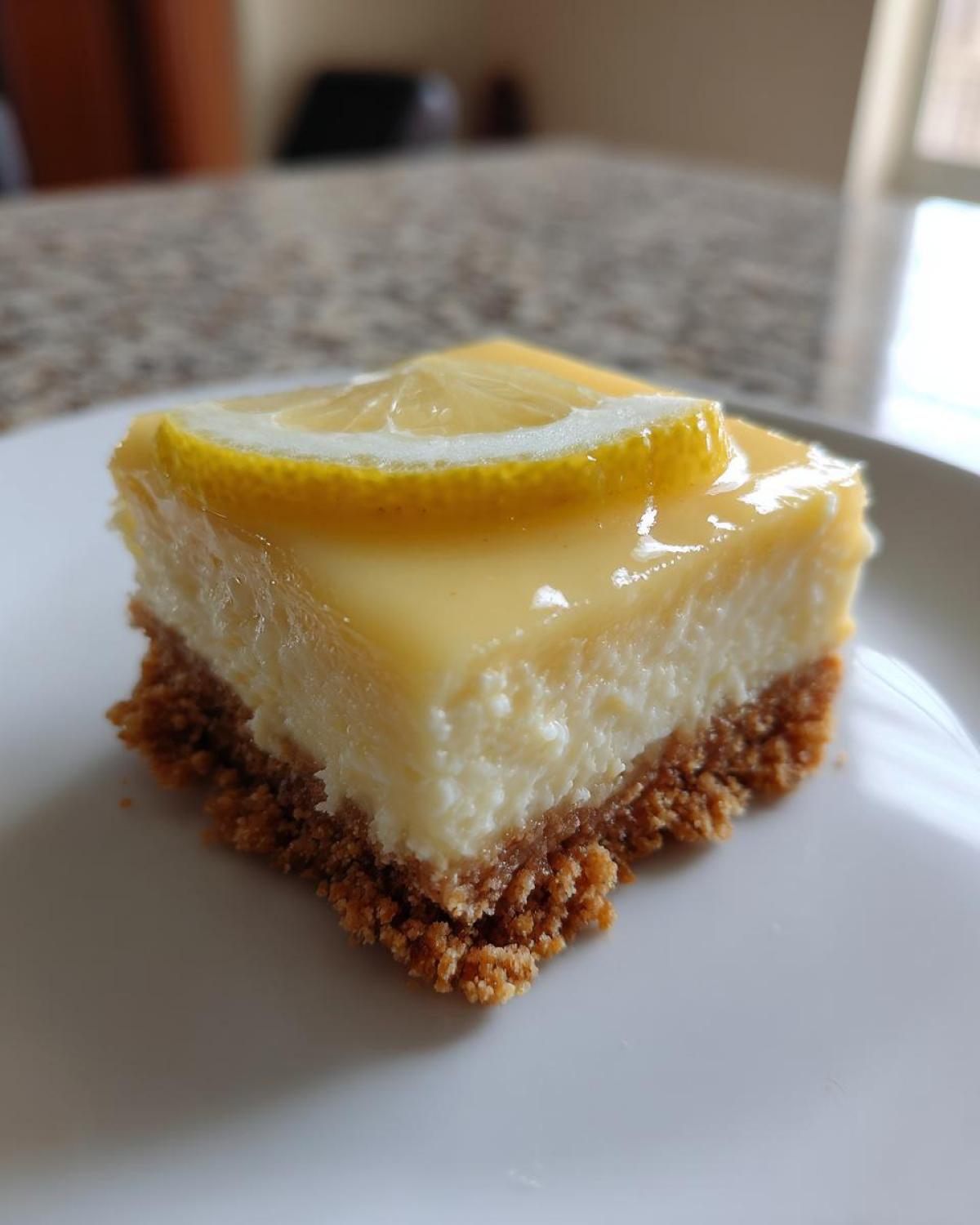 No Bake Lemon Cheesecake Bars - detail 1