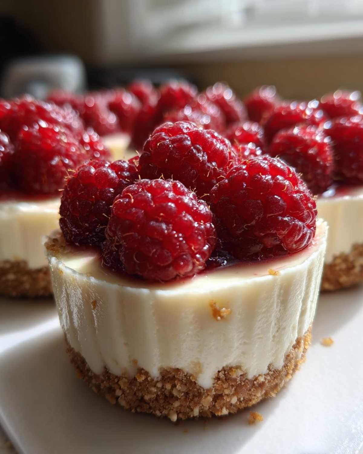 No Bake Raspberry Cheesecake Cups - detail 1