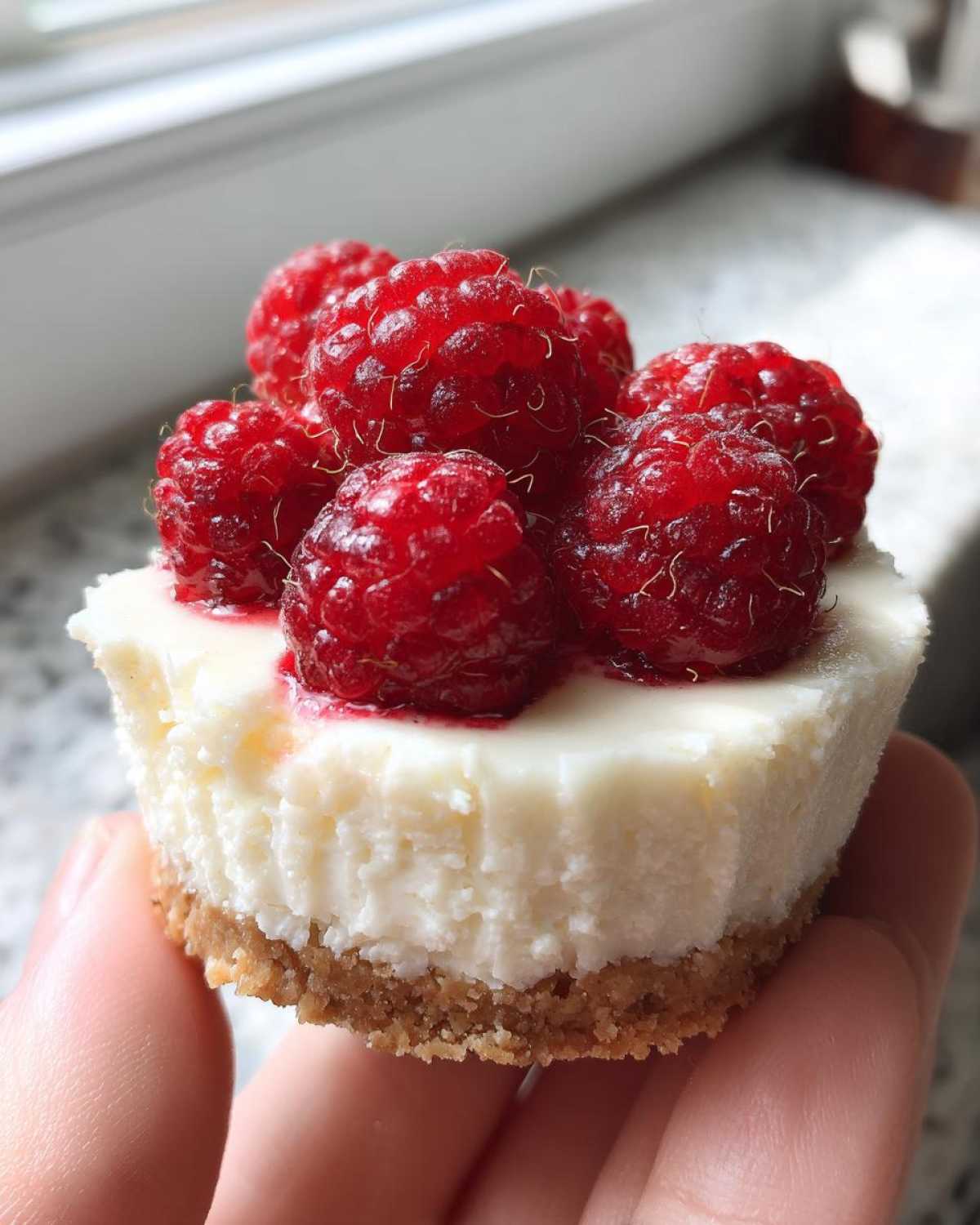 No Bake Raspberry Cheesecake Cups - detail 3
