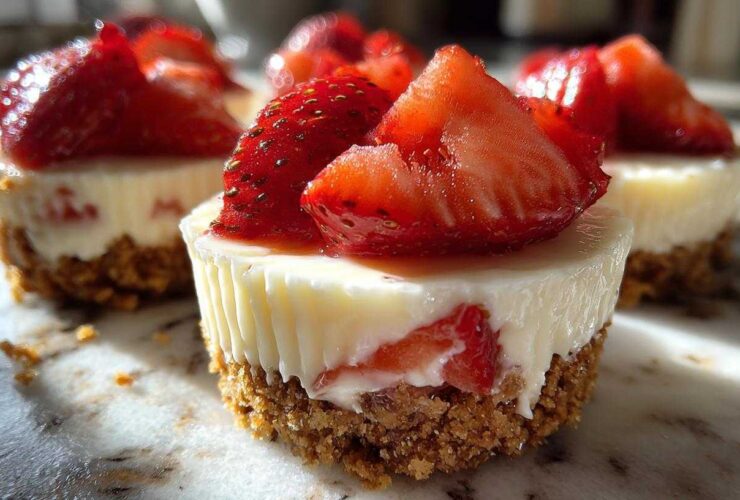 No Bake Strawberry Cheesecake Cups