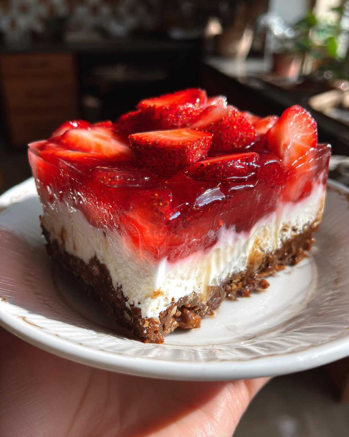 No Bake Strawberry Pretzel Dessert - detail 1