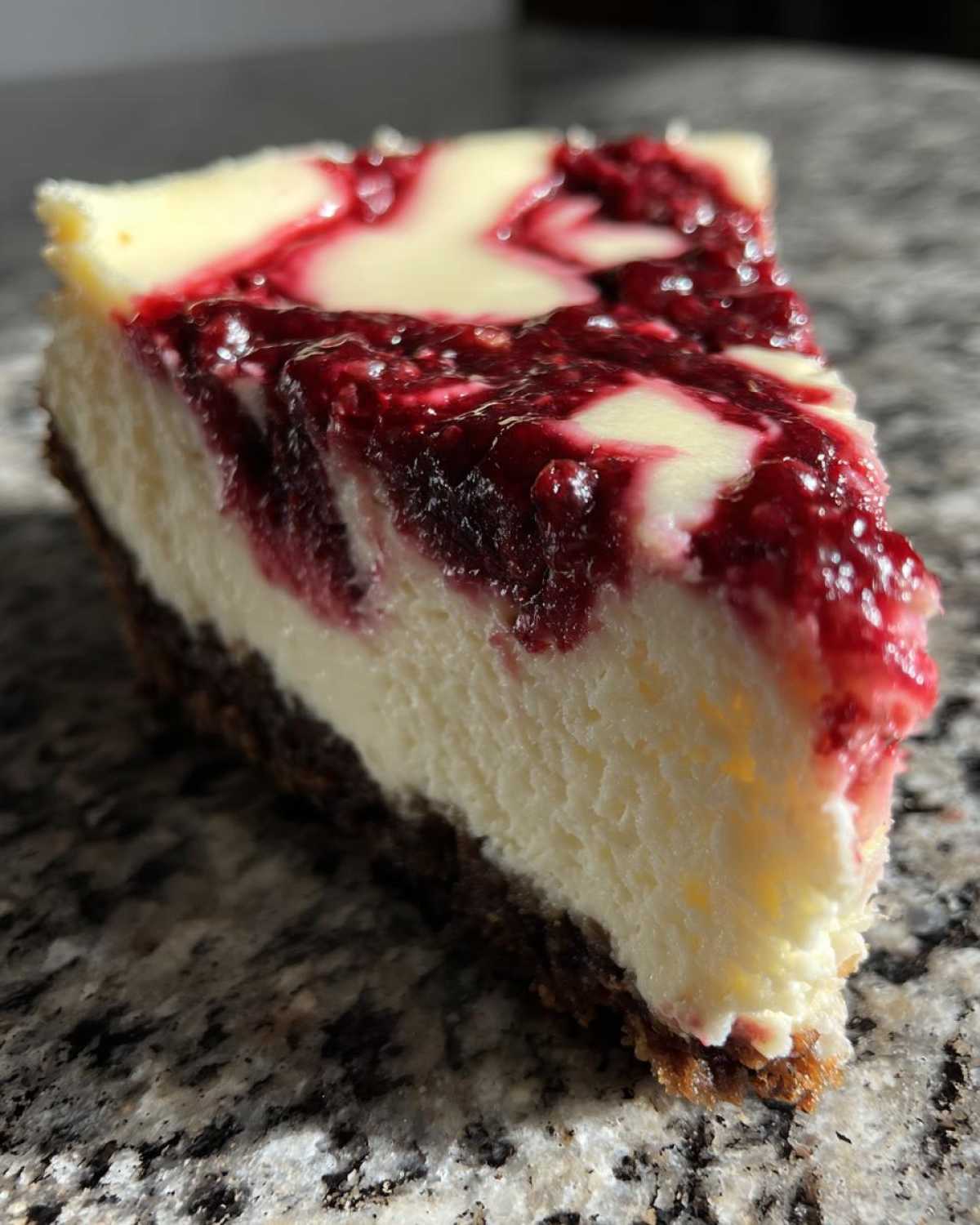 No Bake White Chocolate Raspberry Cheesecake - detail 1