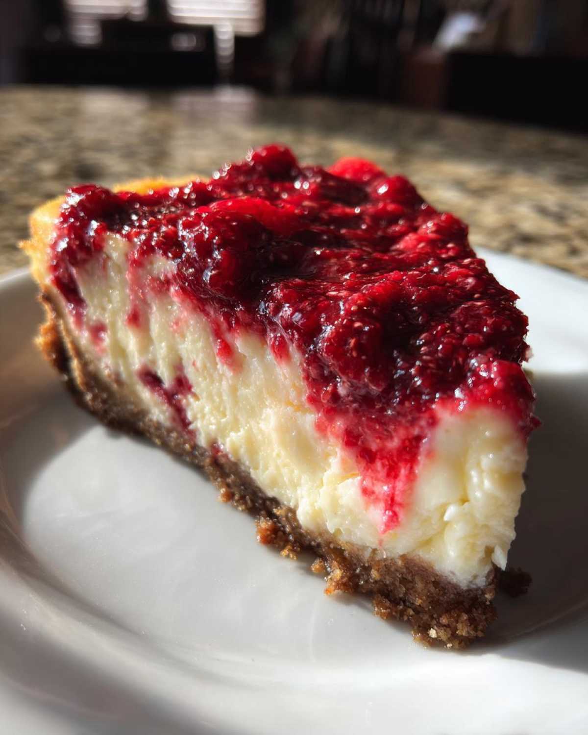 No Bake White Chocolate Raspberry Cheesecake - detail 3