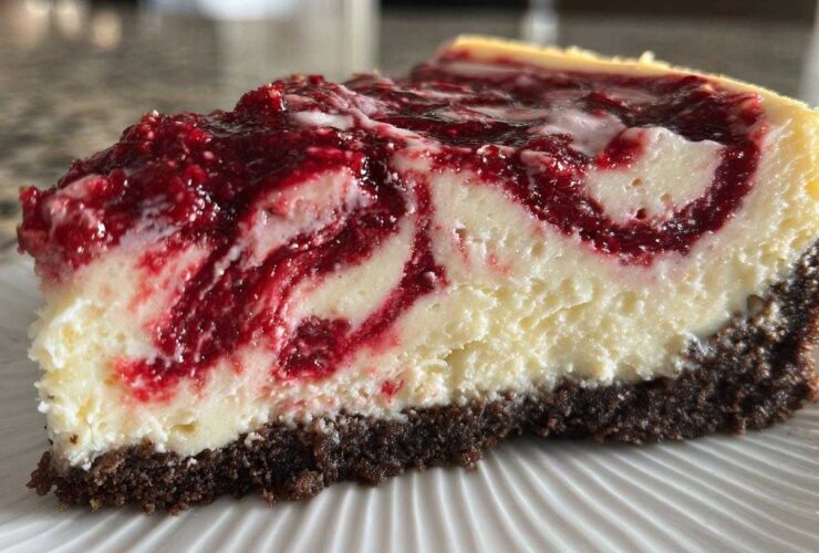 No Bake White Chocolate Raspberry Cheesecake