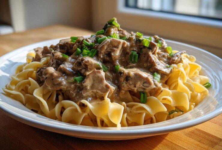 One Pot Creamy Beef Stroganoff